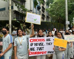  Rally conducted by CMCA of Std VIII Students - Say No To Crackers